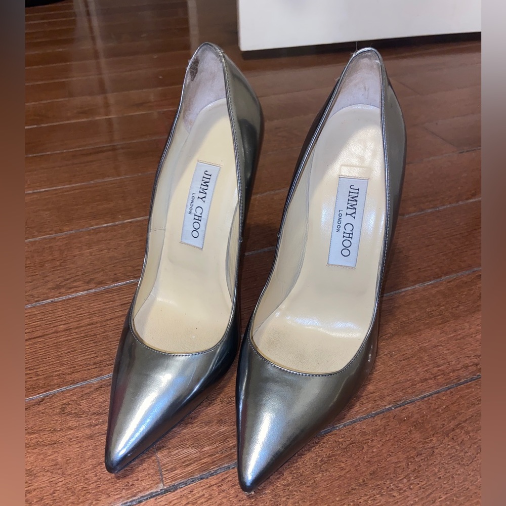 Jimmy Choo silver heels